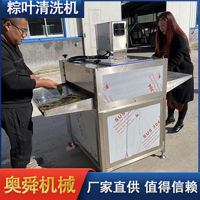 簡易型粽葉清洗機 廠家直銷毛輥粽葉清洗設備 現貨 免費試機